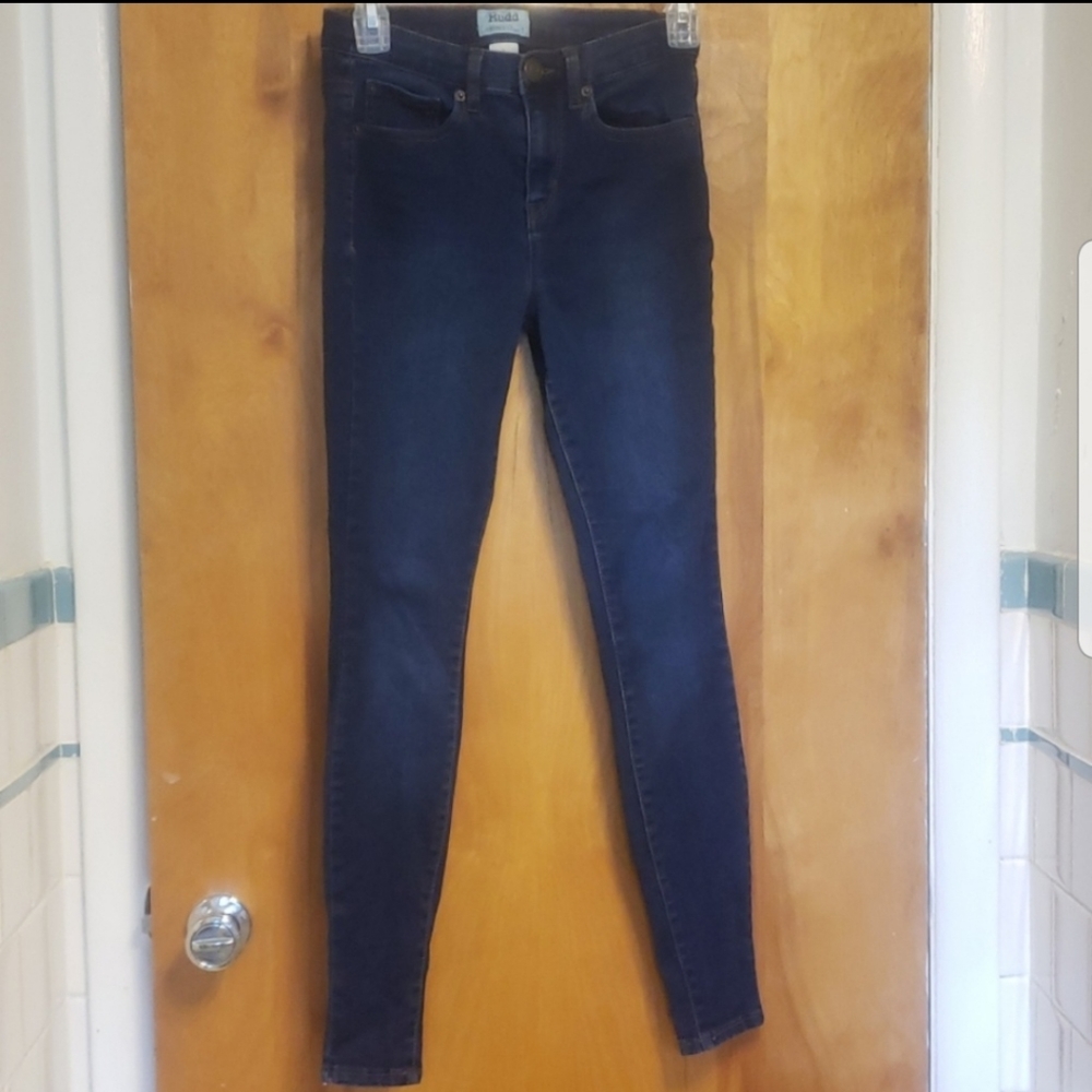 Mudd Juniors Dark Wash Faded High Rise Jeggings